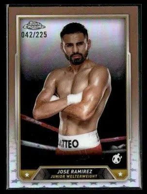 2024 Topps Chrome Jose Ramirez Bronze Refractor trading card numbered 042/225