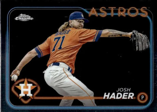 2024 Topps Chrome Josh Hader Houston Astros baseball card, NM-MT condition