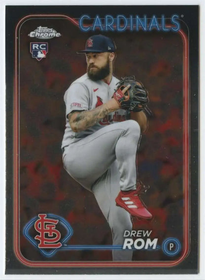 Topps Chrome Drew Rom baseball card rookie St Louis Cardinals 2024 product image