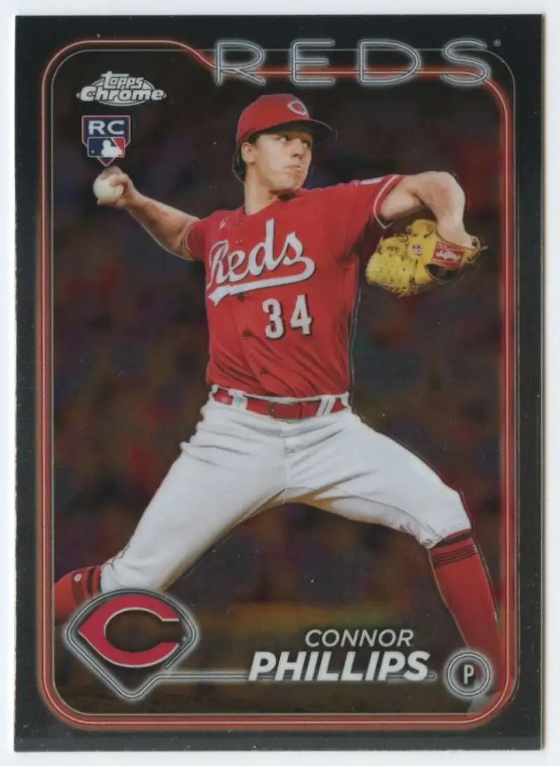 Topps Chrome Connor Phillips Cincinnati Reds rookie baseball card 2024 NM-MT