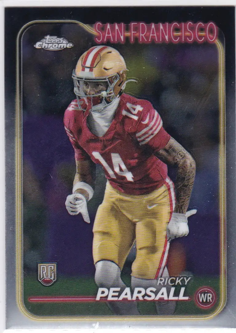 2024 Topps Chrome Ricky Pearsall RC San Francisco 49ers football rookie card