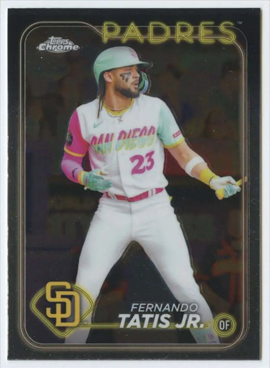 2024 Topps Chrome Fernando Tatis Jr San Diego Padres baseball card in NM-MT condition