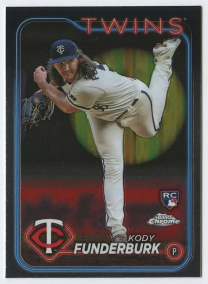 Kody Funderburk 2024 Topps Chrome rookie card Minnesota Twins baseball card alt text