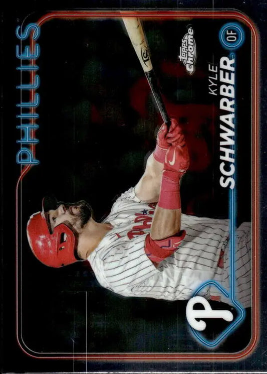 2024 Topps Chrome Kyle Schwarber Philadelphia Phillies baseball card, NM-MT condition