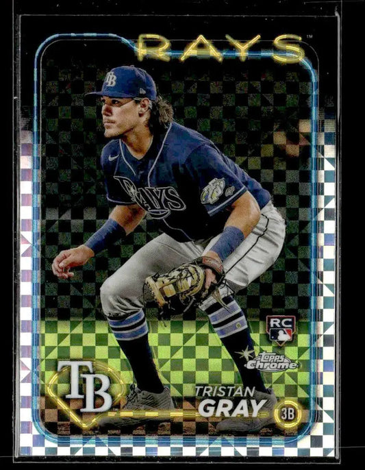 Tristan Gray baseball card from 2024 Topps Chrome #8 Tristn Gray X-Fractors
