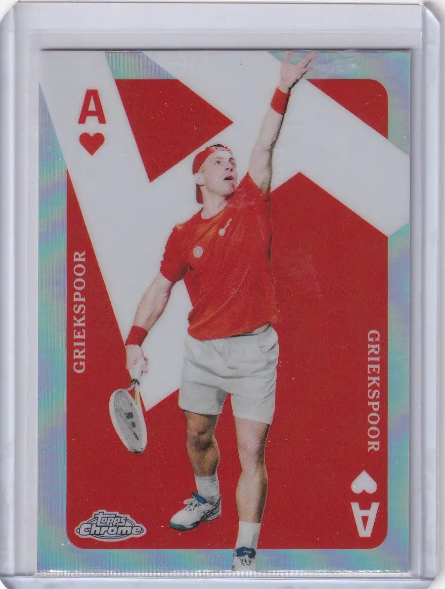 Trading card of Tallon Griekspoor serving in 2024 Topps Chrome Aces #CAS-TG