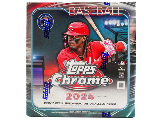 2024 Topps Chrome Baseball Monster Box with red refractor and superfractor parallels