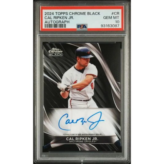 2024 Topps Chrome Black #CBA-CR Cal Ripken Jr. PSA 10 GEM MINT Auto Baltimore Orioles Baseball Card