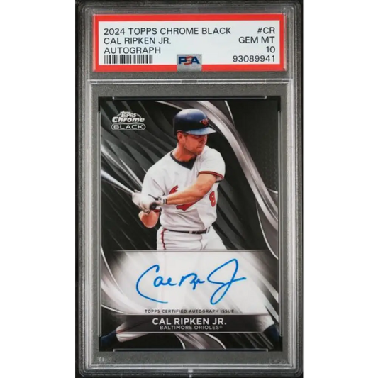 2024 Topps Chrome Black #CBA-CR Cal Ripken Jr. PSA 10 GEM MINT Auto Baltimore Orioles Baseball Card