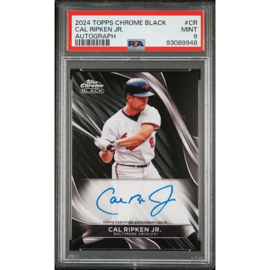 2024 Topps Chrome Black #CBA-CR Cal Ripken Jr. PSA 9 MINT Auto Baltimore Orioles Baseball Card