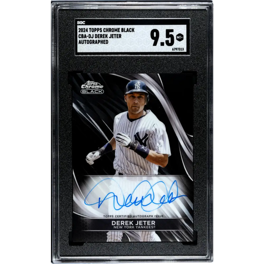 2024 Topps Chrome Black #CBA-DJ Derek Jeter SGC 9.5 MINT+ Auto New York Yankees Baseball Card