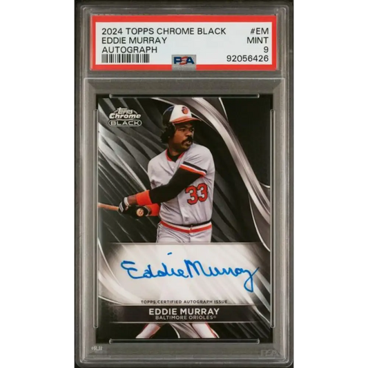 2024 Topps Chrome Black #CBA-EM Eddie Murray PSA 9 MINT Auto Baltimore Orioles Baseball Card