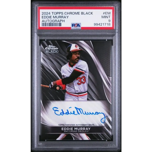 2024 Topps Chrome Black #CBA-EM Eddie Murray PSA 9 MINT Auto Baltimore Orioles Baseball Card