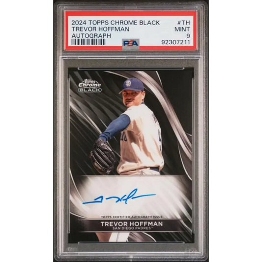2024 Topps Chrome Black #CBA-TH Trevor Hoffman PSA 9 MINT Auto San Diego Padres Baseball Card