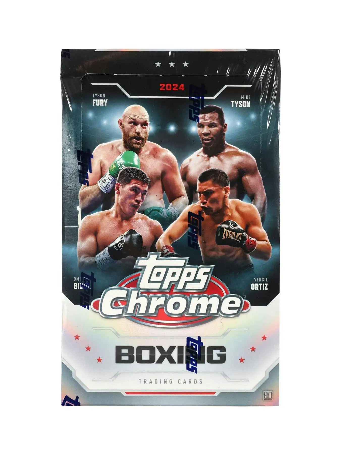 Sealed 2024 Topps Chrome Boxing Hobby Box with parallels include for trading cards