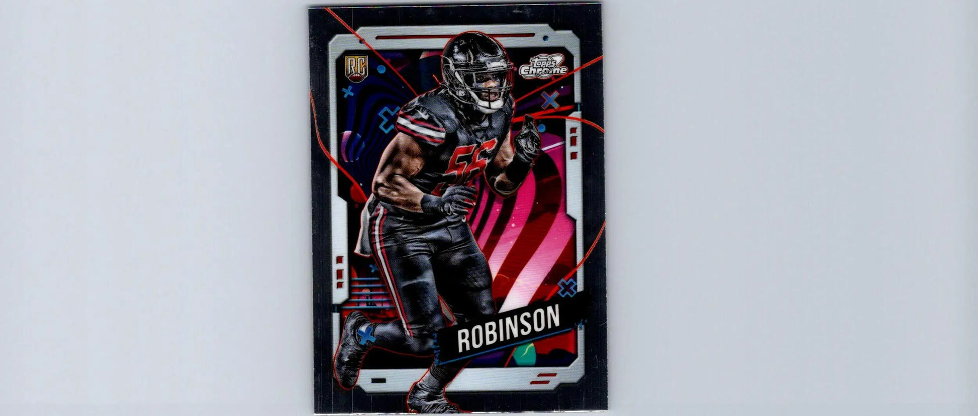 2024 Topps Chrome Cosmic Darius Robinson football trading card with American flag background