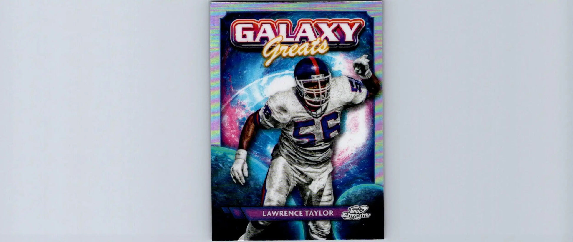 Lawrence Taylor Topps Chrome Cosmic Galaxy Greats football trading card image