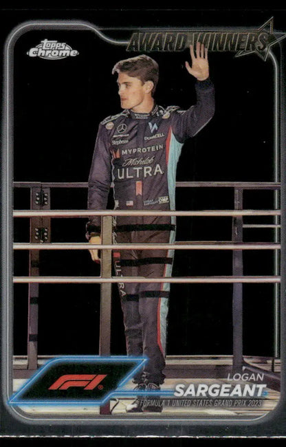 2024 Topps Chrome F1 Logan Sargeant #186 Award Winners Racing - Trading Card