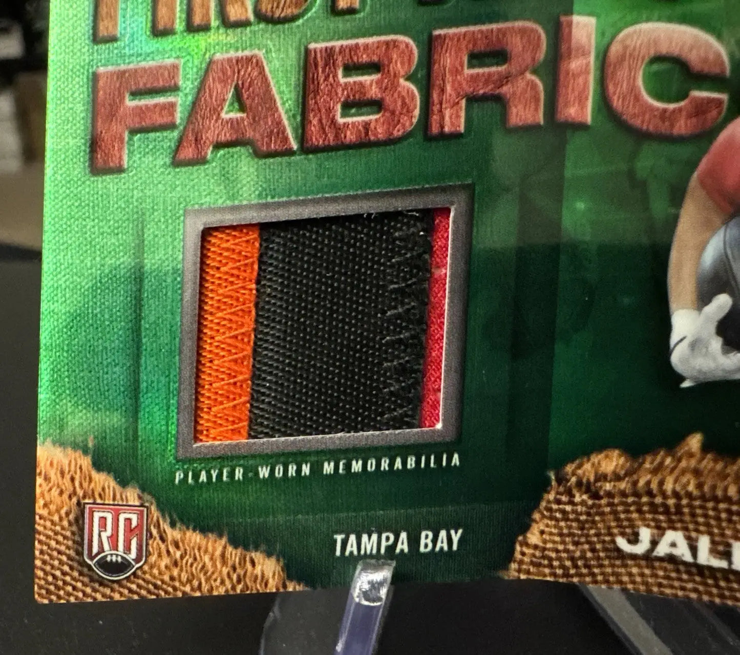 2024 Topps Chrome Football Jalen McMillan First Year Fabric RC with player-worn swatch