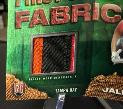 2024 Topps Chrome Football Jalen McMillan First Year Fabric RC with player-worn swatch