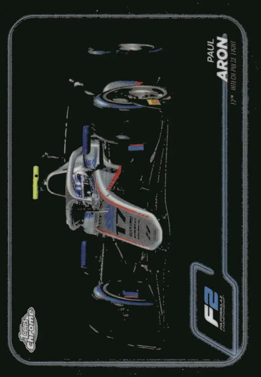Formula 2 racing card featuring Paul Aron from Topps Chrome Formula 2024