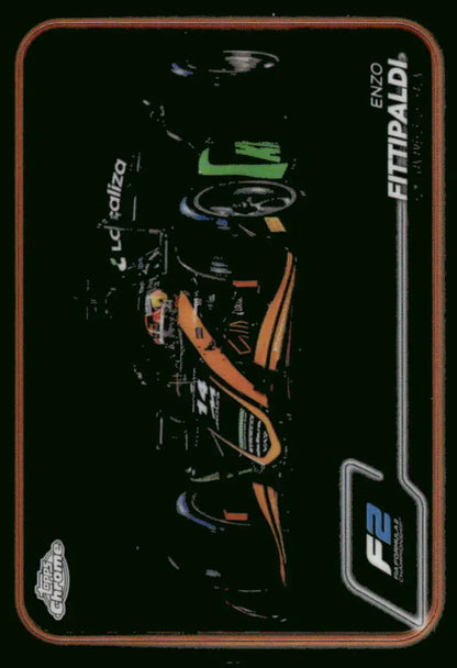Enzo Fittipaldi Formula 2 trading card from Topps Chrome 2024 Van Amersfoort Racing