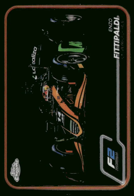 Enzo Fittipaldi Formula 2 trading card from Topps Chrome 2024 Van Amersfoort Racing