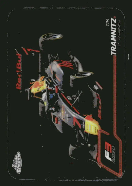 Tim Tramnitz Formula 3 race car card from Topps Chrome Formula series