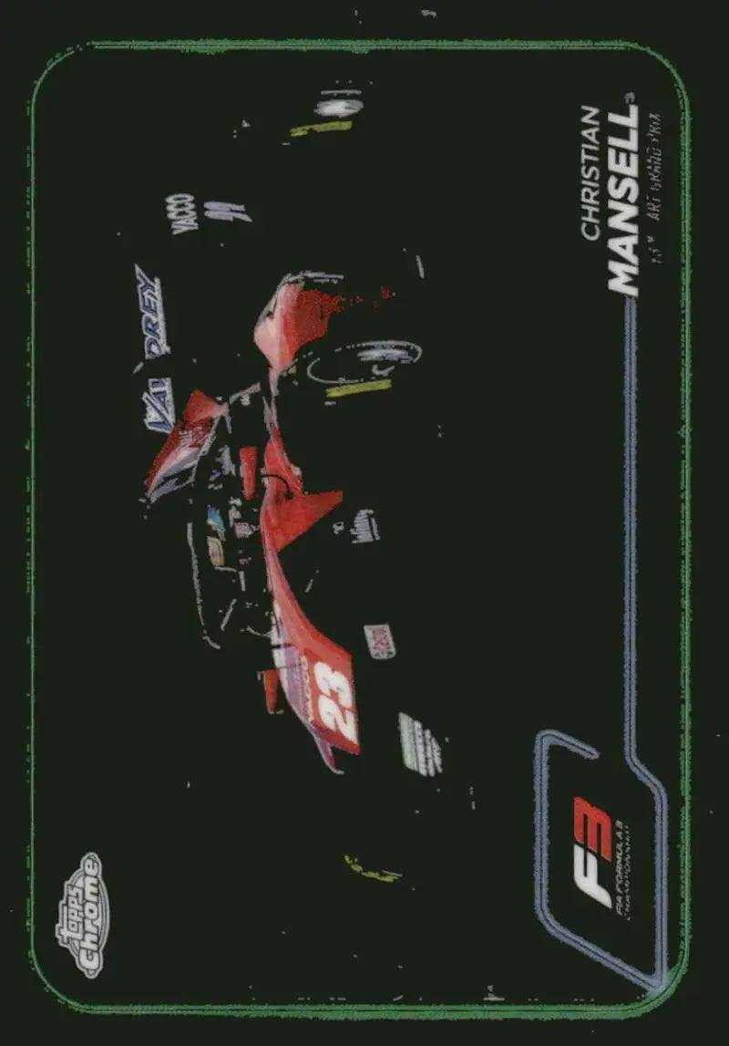 Christian Mansell Art Grand Prix Formula 3 racing card 2024 Topps Chrome NM-MT