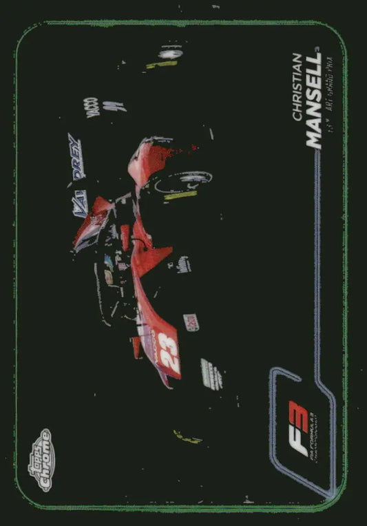 Christian Mansell Art Grand Prix Formula 3 racing card 2024 Topps Chrome NM-MT