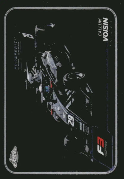Callum Voisin Formula 3 race car featured on Topps Chrome Rodin Motorsport trading card