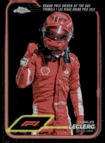 Charles Leclerc Ferrari HP Racing Topps Chrome Formula 1 trading card available for collectors