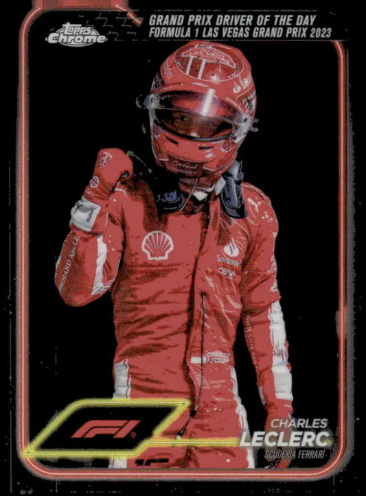 Charles Leclerc Ferrari HP Racing Topps Chrome Formula 1 trading card available for collectors