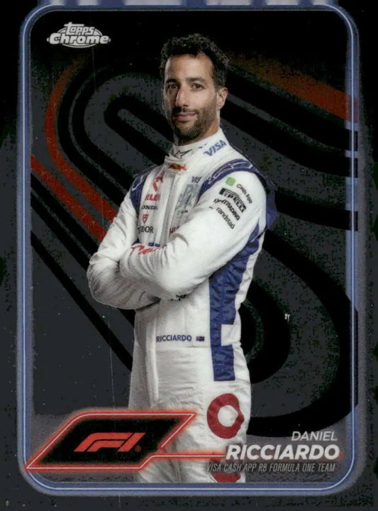 Daniel Ricciardo Topps Chrome Formula 1 trading card from 2024 Topps Chrome collection