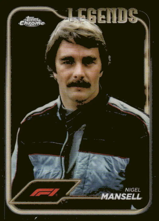 Nigel Mansell Topps Chrome Racing Card from 2024 Topps Chrome Formula 1 series
