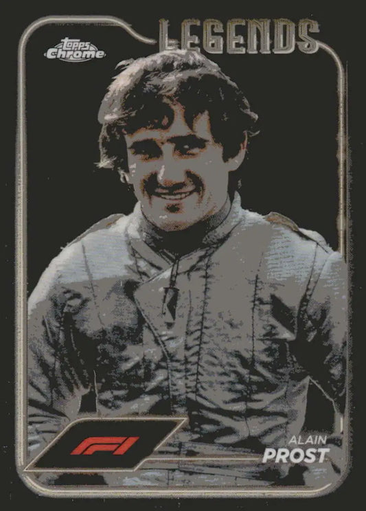Alain Prost trading card from 2024 Topps Chrome Formula 1 series