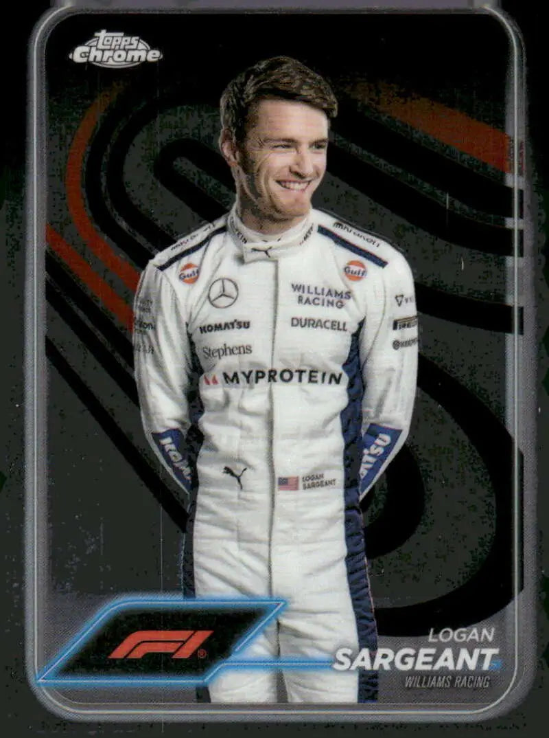 Logan Sargeant 2024 Topps Chrome Formula 1 #20 Williams Racing Trading Card