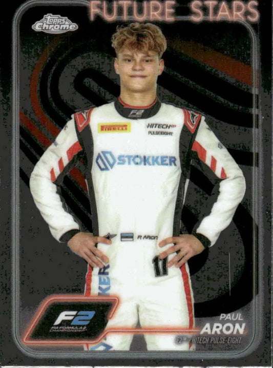 Paul Aron racing card featuring the 2024 Topps Chrome Formula 1 #31 design