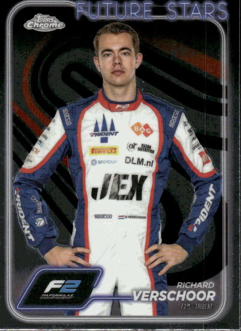 Richard Verschoor Topps Chrome F2 Trident Racing trading card image