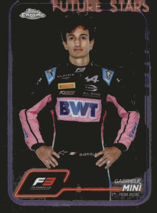 Gabriele Mini Topps Chrome Formula 1 trading card in the 2024 Topps Chrome series