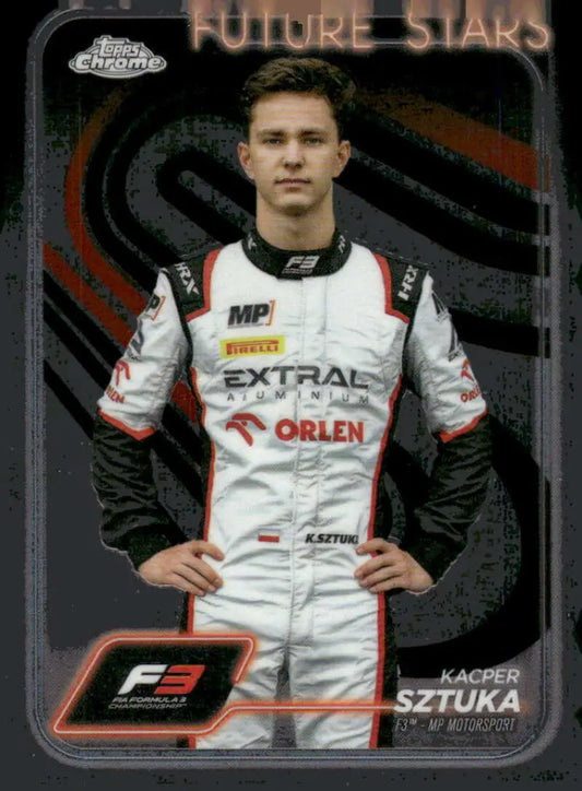 Kacper Sztuka Topps Chrome Formula 1 trading card for MP Motorsport, 2024 F3 collection
