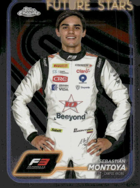 Sebastian Montoya trading card from 2024 Topps Chrome Formula 1, Campos Racing