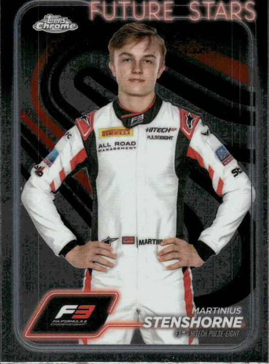Martinius Stenshorne Hitech Pulse-Eight Racing Card from 2024 Topps Chrome series
