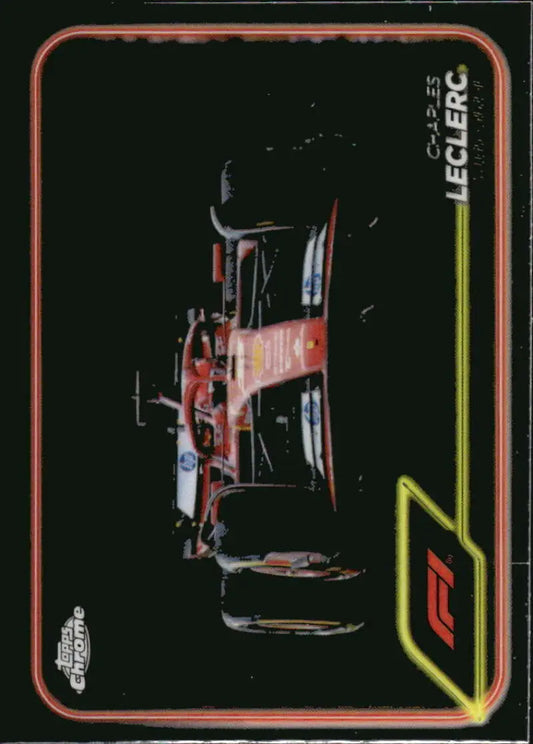 Formula 1 racing card featuring Charles Leclerc for Scuderia Ferrari HP Racing 2024