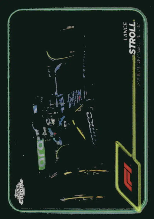 Lance Stroll Topps Chrome Formula 1 trading card from 2024 Topps Chrome Racing series