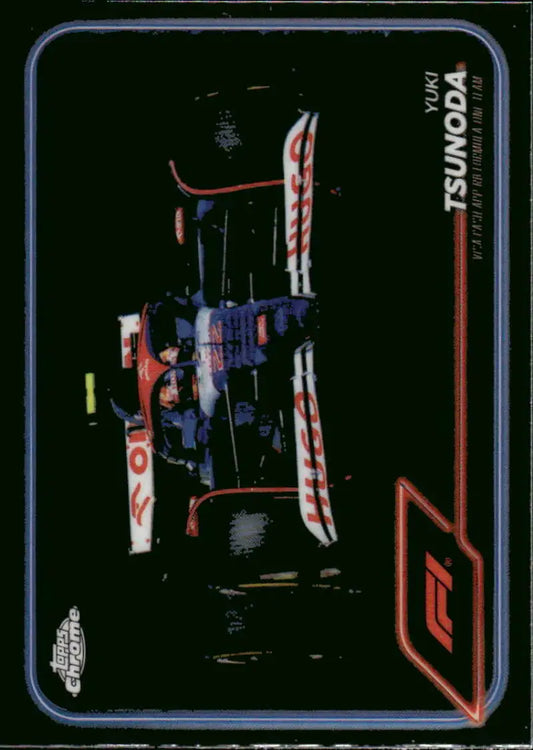 Yuki Tsunoda Topps Chrome Formula 1 trading card 2024 Topps Chrome Visa Cash App RB