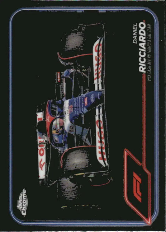 2024 Topps Chrome Formula 1 Daniel Ricciardo trading card showcasing team racing design