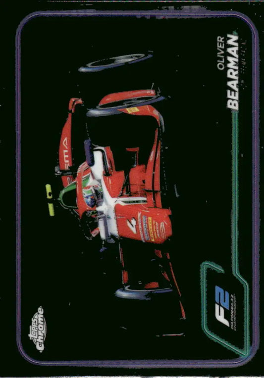 Oliver Bearman Topps Chrome Formula 2 trading card Prema Racing 2024 NM-MT