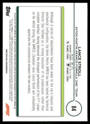 2024 Topps Chrome Formula 1 Lance Stroll #84 Racing - Trading Card