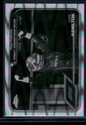Lewis Hamilton 2024 Topps Chrome Formula 1 racing card from Hungarian GP Pole Position series
